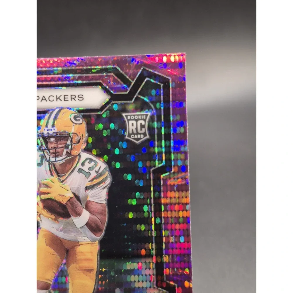 2023 Panini Prizm Dontayvion Wicks #333  Rookie Purple Pulsar (RC) GB Packers